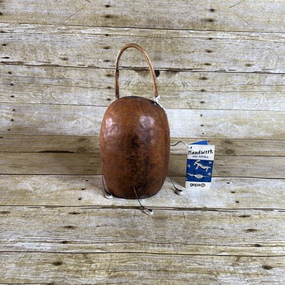 African Gourd Shaker/Rattle – Sea Shell Percussion Instrument – Gepa 3 – Vintage - Picture 2 of 9